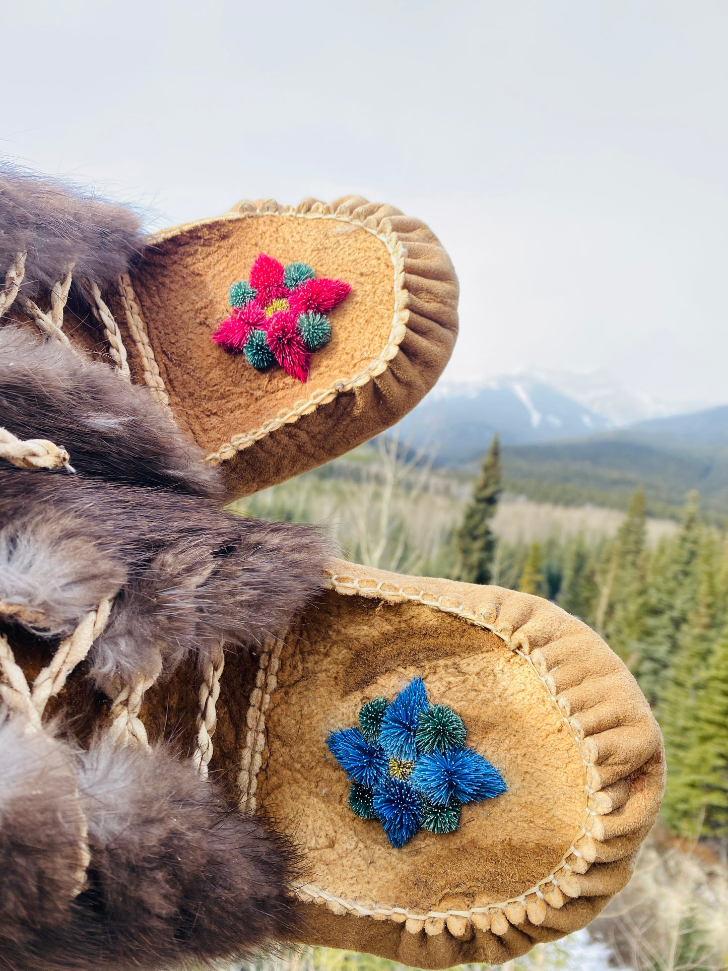 Braintanned & Smoked Elk Mukluks