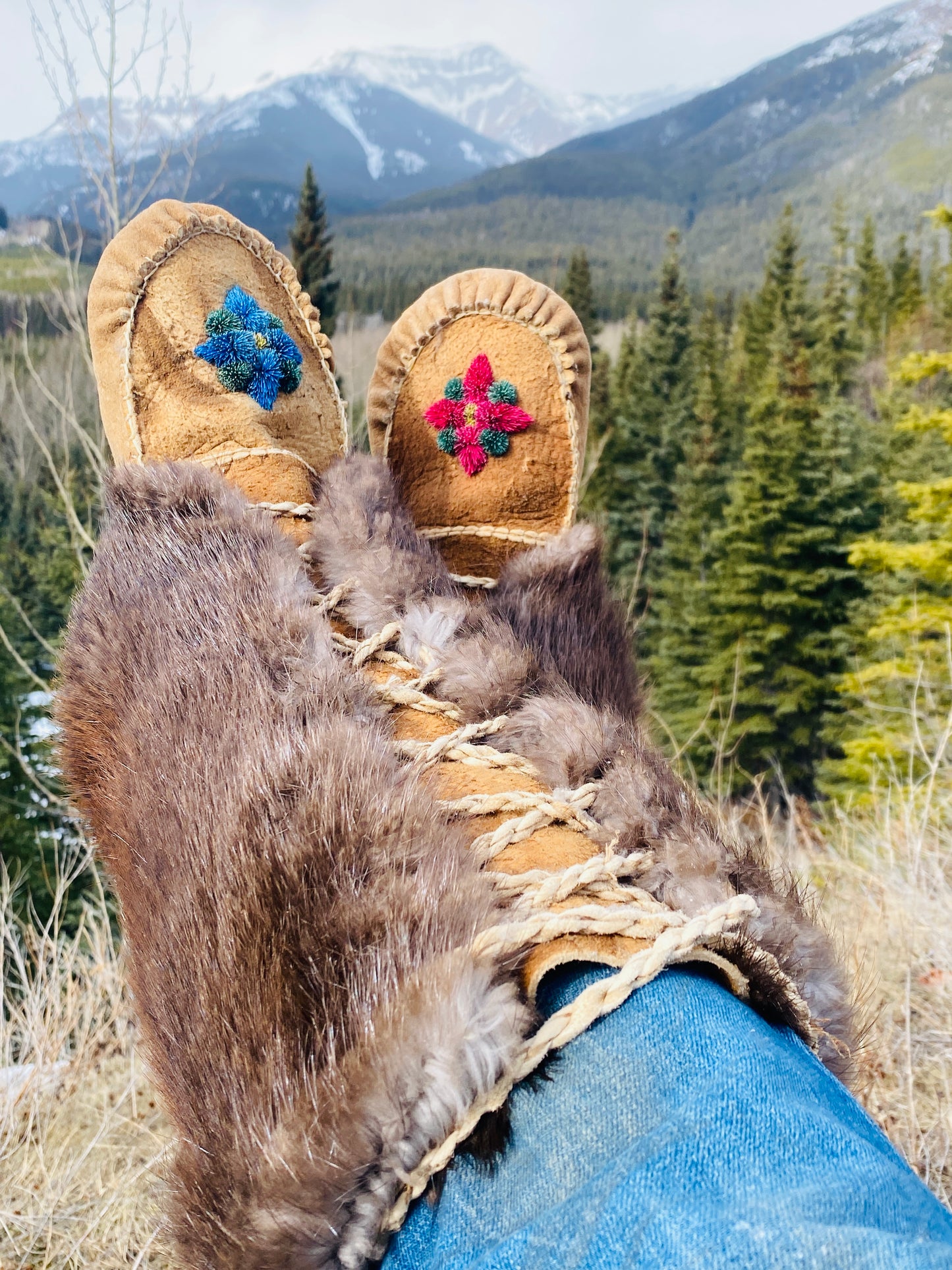 Braintanned & Smoked Elk Mukluks