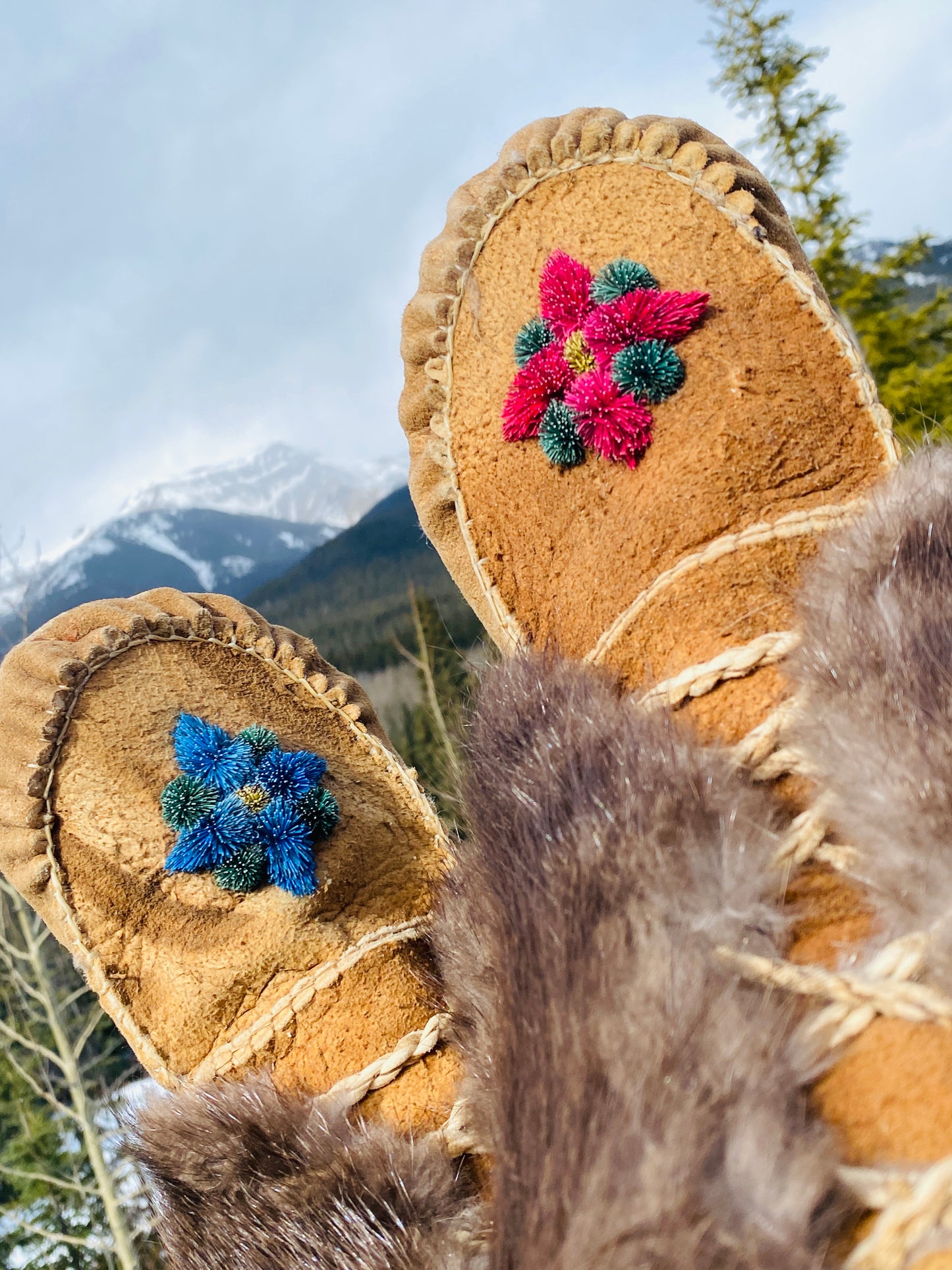 Braintanned & Smoked Elk Mukluks