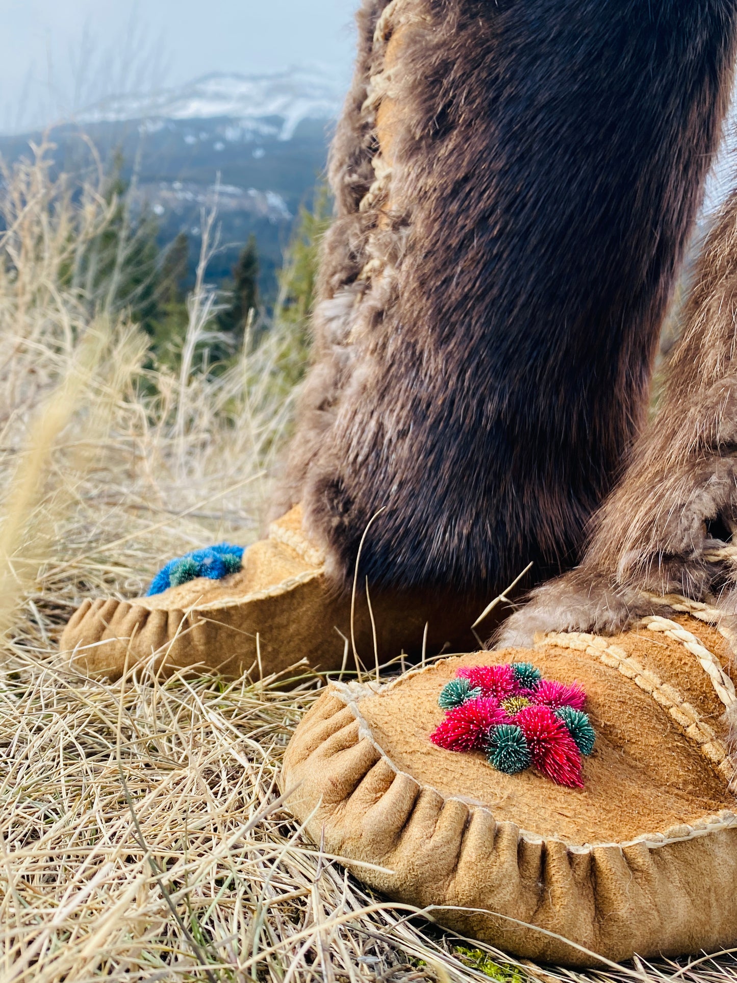 Braintanned & Smoked Elk Mukluks