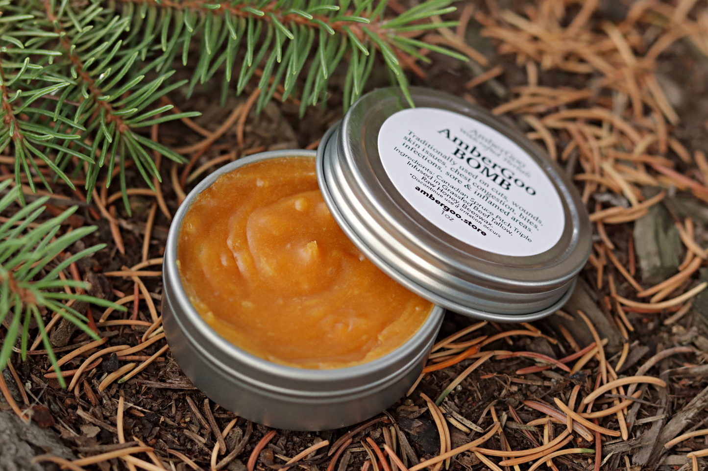 AmberGoo Bomb (Traditional Spruce Pitch Salve)