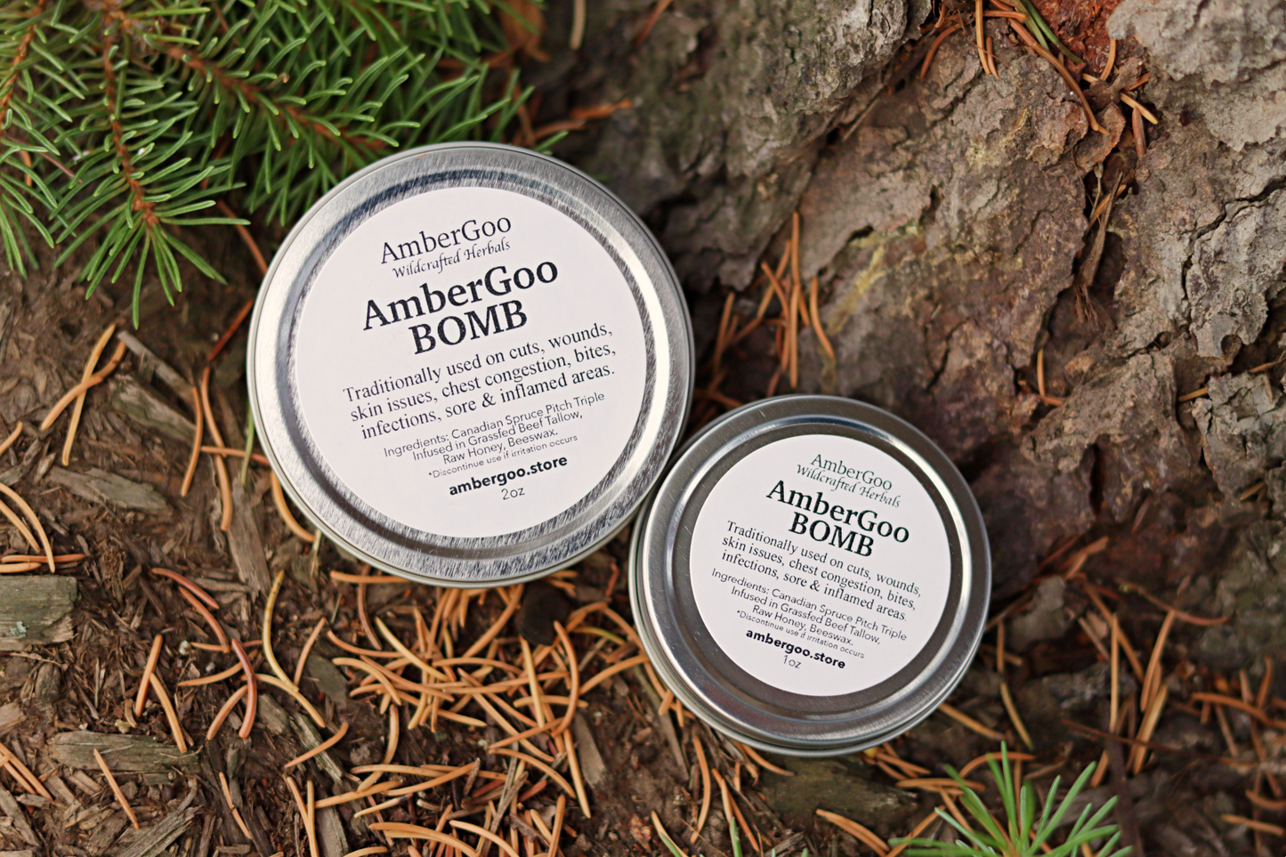 AmberGoo Bomb (Traditional Spruce Pitch Salve)