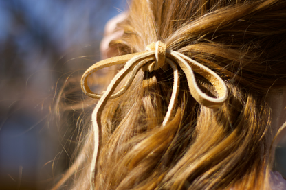 Buckskin Tie: Traditionally hand brain-tanned and smoked