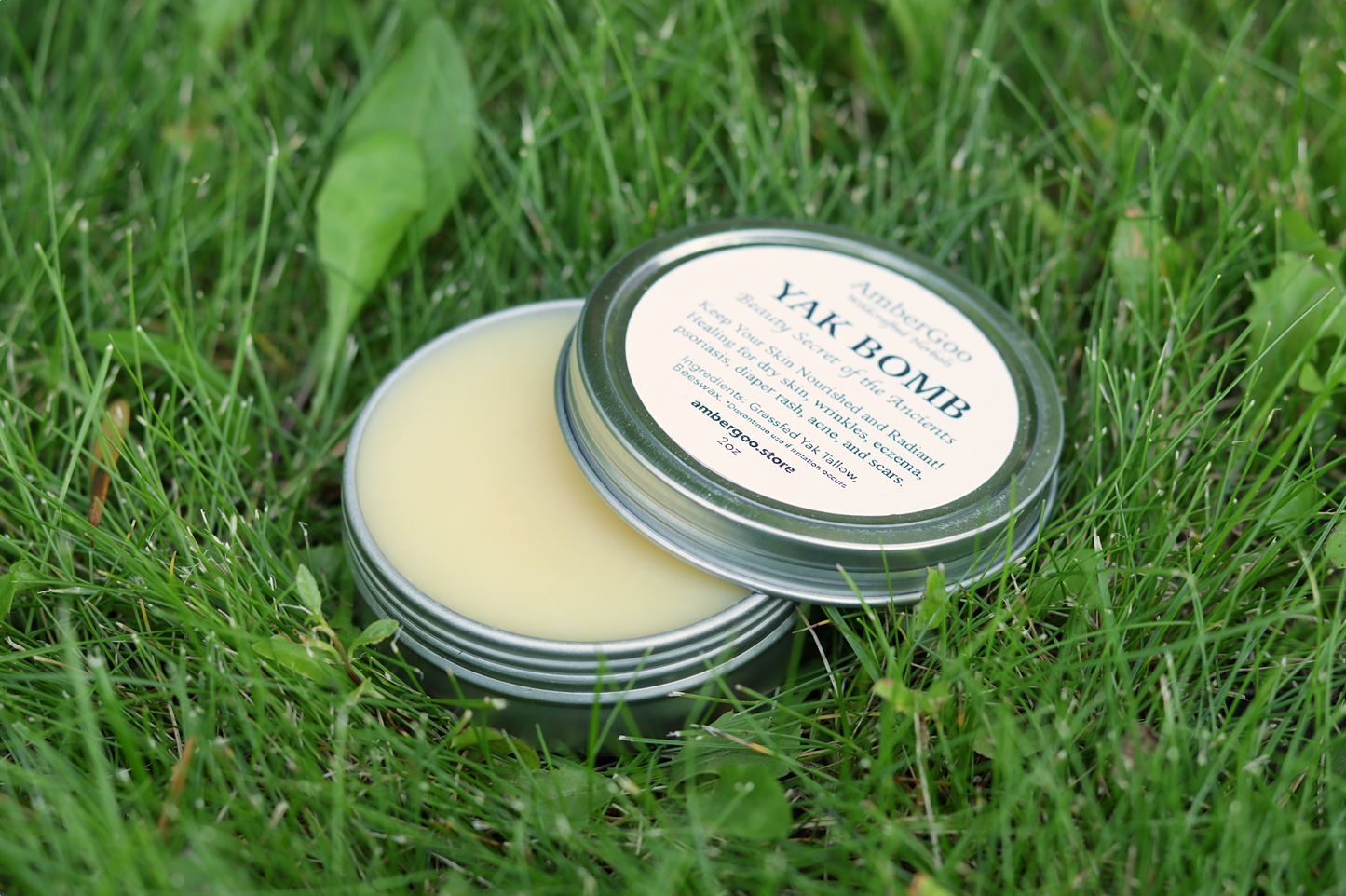 YAK BOMB: Grassfed Yak Tallow with Beeswax 2oz (Unscented)