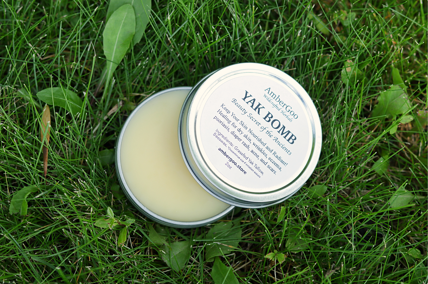 YAK BOMB: Grassfed Yak Tallow with Beeswax 2oz (Unscented)