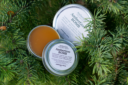 AmberGoo Bomb (Traditional Spruce Pitch Salve)